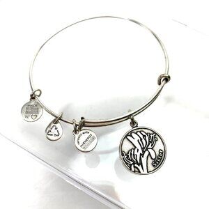 Alex and Ani Sister Charm Bracelet - Silver Finish Expands 2"- 3.5"